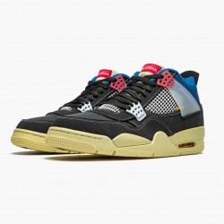 Nike Air Jordan 4 Retro "Union Off Noir" Men/Women DC9533 001 Off Noir/Brigade Blue-Dark Smo Shoes In Ireland