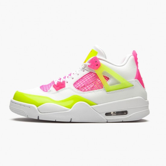 Order To Buy Nike Air Jordan 4 Retro White Lemon Pink Men/Women CV7808 100 White/Lemon Venom/Pink Blast Shoes In Ireland