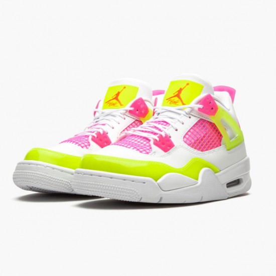 Order To Buy Nike Air Jordan 4 Retro White Lemon Pink Men/Women CV7808 100 White/Lemon Venom/Pink Blast Shoes In Ireland