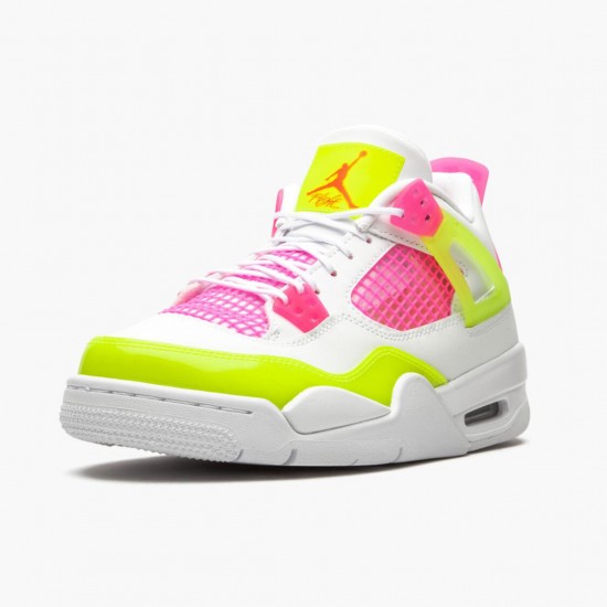 Order To Buy Nike Air Jordan 4 Retro White Lemon Pink Men/Women CV7808 100 White/Lemon Venom/Pink Blast Shoes In Ireland