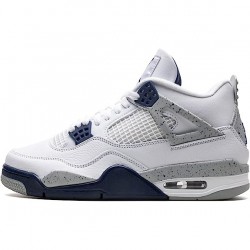 Nike Air Jordan 4 Midnight Navy White Midnight Navy Light Smoke Grey-Fire Red DH6927-140 Shoes In Ireland