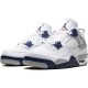 Click To Buy Nike Air Jordan 4 Midnight Navy White Midnight Navy Light Smoke Grey-Fire Red DH6927-140 Shoes In Ireland