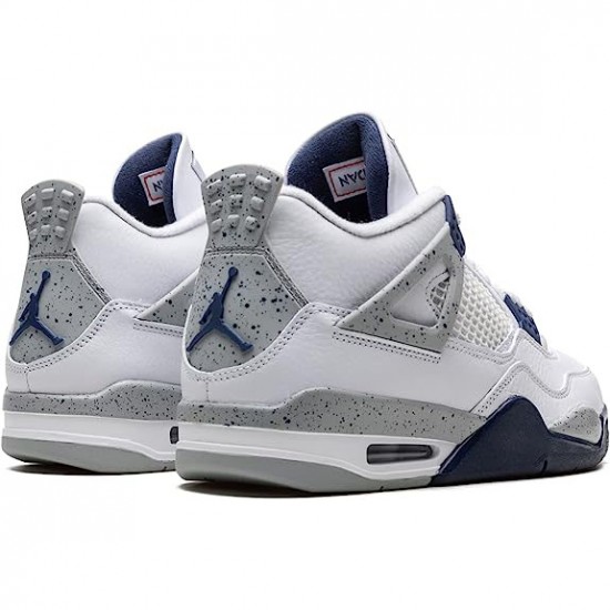 Click To Buy Nike Air Jordan 4 Midnight Navy White Midnight Navy Light Smoke Grey-Fire Red DH6927-140 Shoes In Ireland