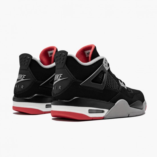 Click To Order Nike Air Jordan 4 Retro Bred 2019 Release Black/Cement Grey-Summit White 308497 060 Shoes In Ireland