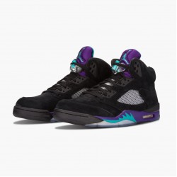 Nike Air Jordan 5 Retro "Black Grape" Men/Women Black/New Emerald-Grape Ice 136027 007 Shoes In Ireland