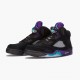 Choose To Buy Nike Air Jordan 5 Retro Black Grape Men/Women Black/New Emerald-Grape Ice 136027 007 Shoes In Ireland