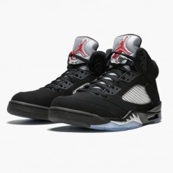 Nike Air Jordan 5 Retro Black Metallic Men/Women Black/Metallic Silver 845035 003 Shoes In Ireland