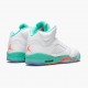 Click To Order Nike Air Jordan 5 Retro Light Aqua Men/Women White/Crimson Pulse-Light Aqua 440892 100 Shoes In Ireland