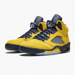 Nike Air Jordan 5 Retro Michigan (2019) Men/Women Amarillo/College Navy CQ9541 704 Shoes In Ireland