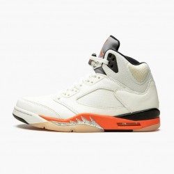 Nike Air Jordan 5 Retro "Shattered Backboard" Men/Women Sail Orange Black DC1060 100 Shoes In Ireland