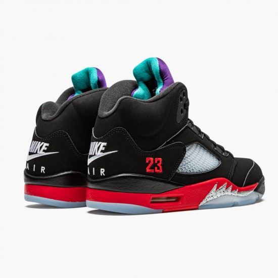 Choose To Buy Nike Air Jordan 5 Retro Top 3 Men Black/Fire Red-Grape Ice-New E CZ1786 001 Shoes In Ireland