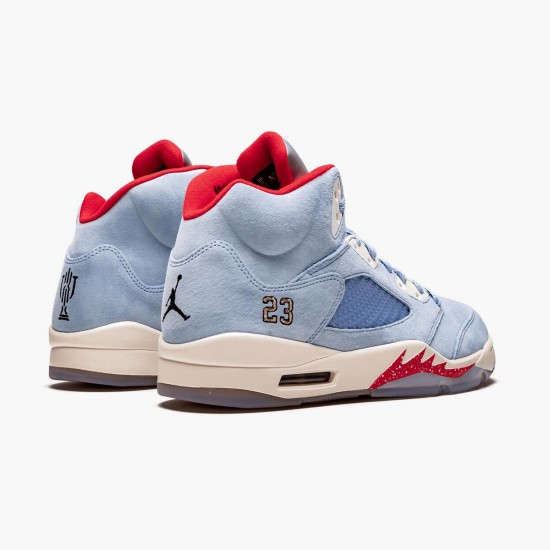 Choose To Buy Nike Air Jordan 5 Retro Trophy Room Ice Blue Men/Women Ice Blue/University Red-Sail-M CI1899 400 Shoes In Ireland