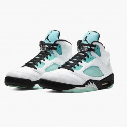 Nike Air Jordan Retro 5 "Island Green" Men/Women White/Black-White-Island Green CN2932 100 Shoes In Ireland