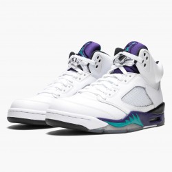 Nike Air Jordan 5 Retro "Grape" White/New Emerald-Grp Ice-Blk Men 136027 108 Shoes In Ireland