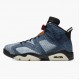 Click To Order Nike Air Jordan 6 RetroWashed Denim Men/Women CT5350-401 Black-Sail/Varsity Red Black Shoes In Ireland