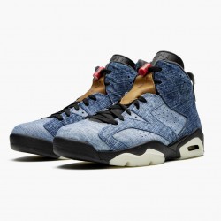 Nike Air Jordan 6 Retro"Washed Denim" Men/Women CT5350-401 Black-Sail/Varsity Red Black Shoes In Ireland