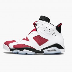 Nike Air Jordan Retro 6 "Carmine" Men/Women 384664 160 White/Carmine-Black Black Shoes In Ireland