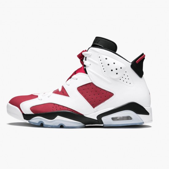 Click To Buy Nike Air Jordan Retro 6 Carmine Men/Women 384664 160 White/Carmine-Black Black Shoes In Ireland