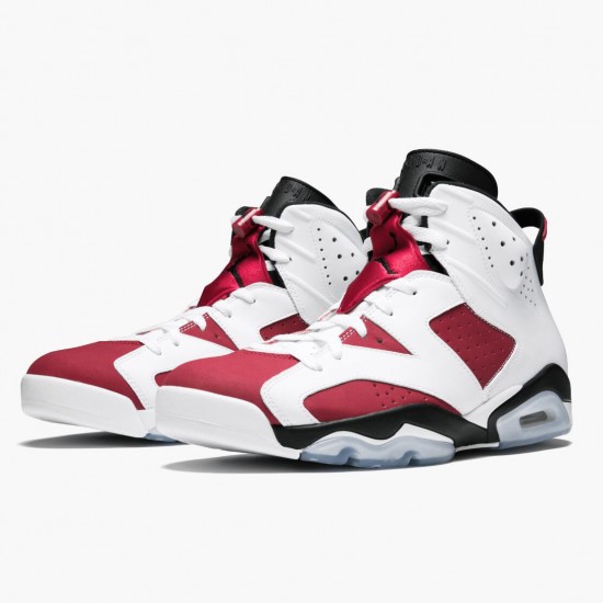 Click To Buy Nike Air Jordan Retro 6 Carmine Men/Women 384664 160 White/Carmine-Black Black Shoes In Ireland