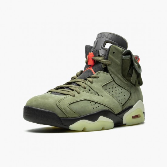 Choose To Buy Travis Scott x Nike Air Jordan 6 Retro Olive Men/Women CN1084 200 Medium Olive/Black-Sail/Univer Black Shoes In Ireland